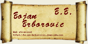 Bojan Brborović vizit kartica